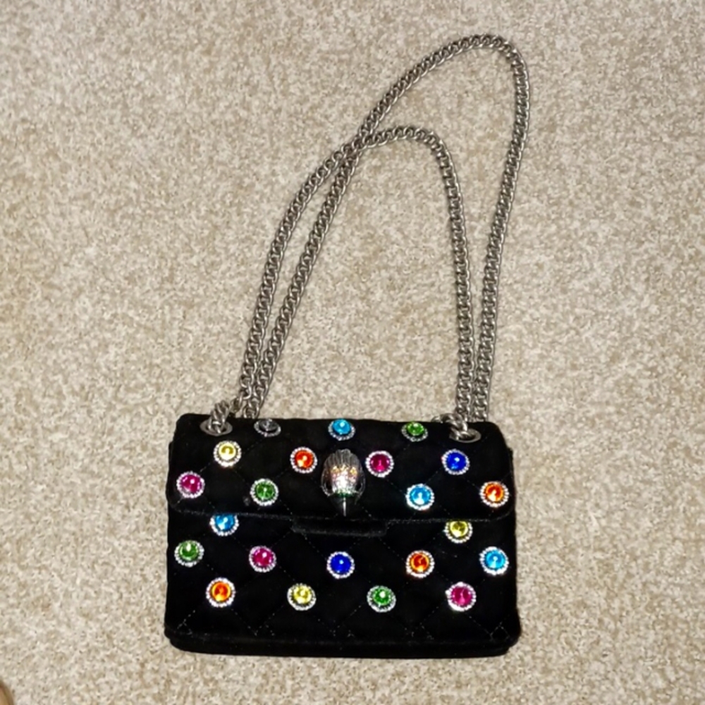 Kurt Geiger Mini Velvet Kensington Bag